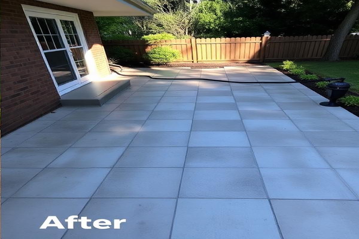 Patio after cleaning